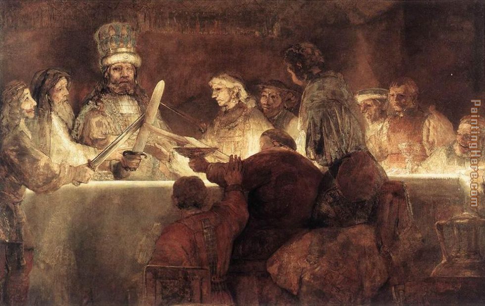 The Conspiration of the Bataves painting - Rembrandt The Conspiration of the Bataves art painting
